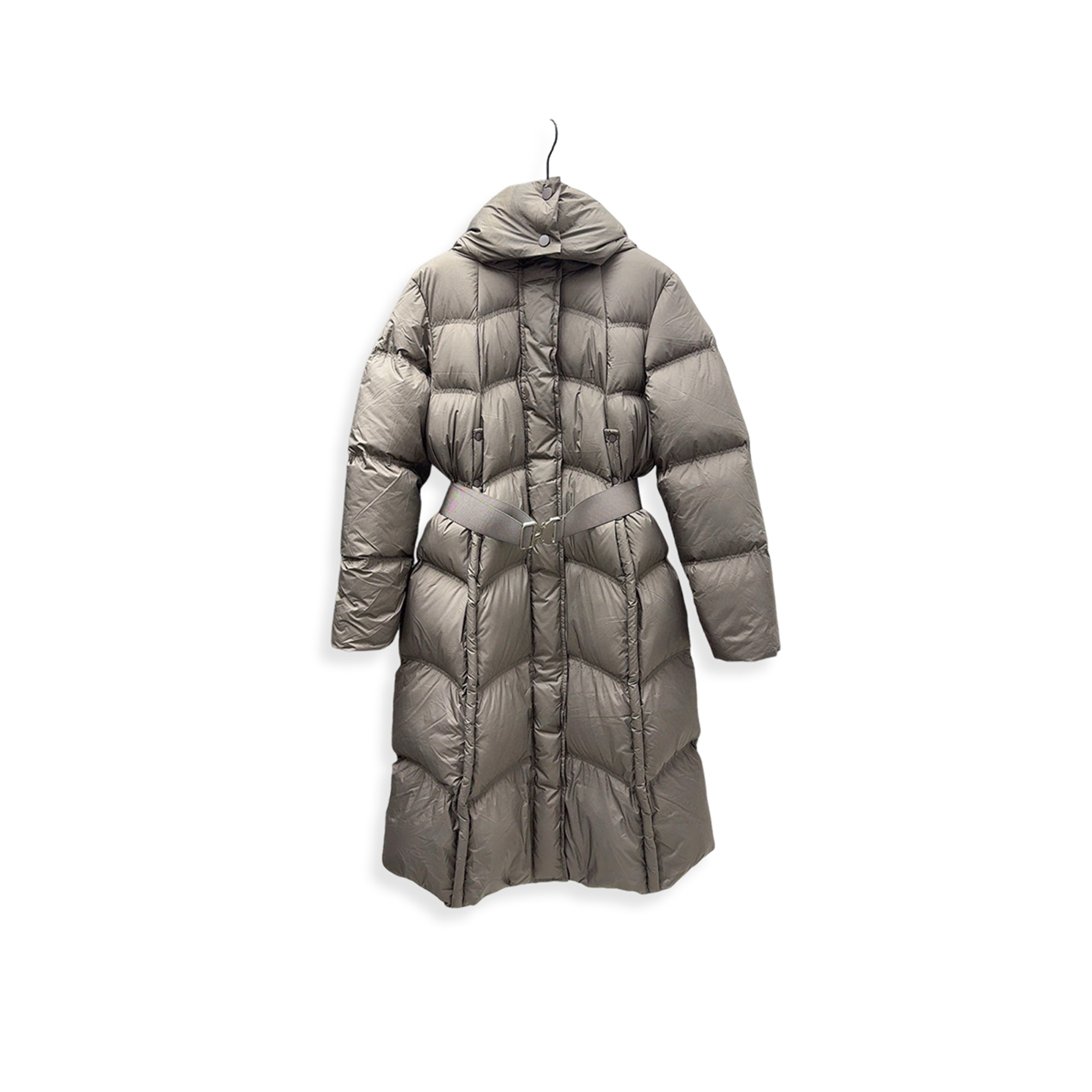 BURBERRY HOODED LONG DOWN JACKET 